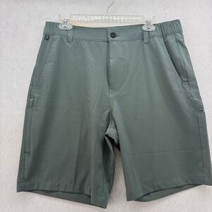 Eddie Bauer Flex Waist Tech‎ Sage Green Shorts UPF 30 Four-Way Stretch Men's M